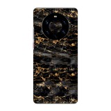 Huawei Mate 40 Pro - Fekete-arany márvány fólia