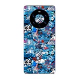 Huawei Mate 40 Pro - Kék graffiti mintás fólia