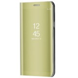 Huawei Mate 40 Pro, Oldalra nyíló tok, hívás mutatóval, Smart View Cover, arany (utángyártott) (94693) - Telefontok