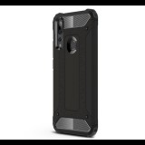 Huawei P Smart Z, Műanyag hátlap védőtok, Defender, fémhatású, fekete (RS89290) - Telefontok