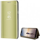 Huawei P20 Lite, Oldalra nyíló tok, hívás mutatóval, Smart View Cover, arany (utángyártott) (RS78678) - Telefontok