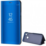 Huawei P20 Lite, Oldalra nyíló tok, hívás mutatóval, Smart View Cover, kék (utángyártott) (RS78690) - Telefontok