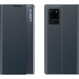 Huawei P20 Lite, Oldalra nyíló tok, stand, hívás mutatóval, vékony csíkban, Wooze Look Inside, sötétkék (107710) - Telefontok