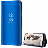 Huawei P20, Oldalra nyíló tok, hívás mutatóval, Smart View Cover, kék (utángyártott) (RS78688) - Telefontok