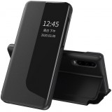 Huawei P20, Oldalra nyíló tok, stand, hívás mutatóval, Wooze FashionBook, fekete (97074) - Telefontok