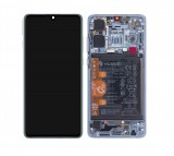Huawei P30 Breathing Crystal gyári LCD kijelző érintővel és kerettel HB436380ECW gyári akkumulátorral