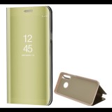 Huawei P30 Lite, Oldalra nyíló tok, hívás mutatóval, Smart View Cover, arany (utángyártott) (RS88350) - Telefontok