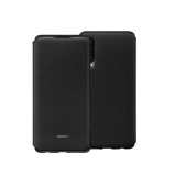 Huawei P30 Wallet Cover fekete oldalra nyíló gyári PU mágneses tok