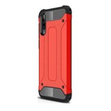 Huawei P40 Lite, Műanyag hátlap védőtok, Defender, fémhatású, piros (87933) - Telefontok