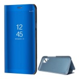 Huawei P40 Lite, Oldalra nyíló tok, hívás mutatóval, Smart View Cover, kék (utángyártott) (RS95011) - Telefontok