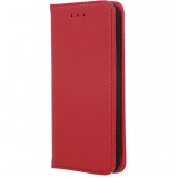Huawei P40, Oldalra nyíló tok, valódi bőrtok, stand, Smart Pro, piros (91084) - Telefontok