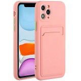 Huawei P40, Szilikon tok, kártyatartóval, Wooze Card Slot, rózsaszín (103955) - Telefontok
