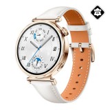 Huawei watch gt 5 okosóra (41mm, beépített gps, aktivitásmérő, pulzusmérő, ipx7 vízálló, bőr szíj) fehér