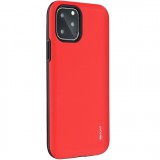 Huawei Y6p, Szilikon tok, műanyag kerettel, közepesen ütésálló, Roar Rico Armor, piros (90771) - Telefontok