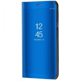 Huawei Y7 (2019) / Y7 Prime (2019), Oldalra nyíló tok, hívás mutatóval, Smart View Cover, kék (utángyártott) (89894) - Telefontok