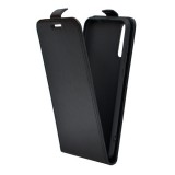 Huawei Y8p, Forcell lenyitható bőrtok, Slim Flexi, felfelé nyíló - kinyitható, fekete (RS97803) - Telefontok