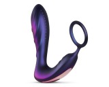 Hueman Black Hole - rádiós anál vibrátor péniszgyűrűvel (lila)