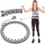 Hullahopp karika, tornakarika 55–133 cm – masszázs, 1,2 kg, szürke, ENERO-Fit
