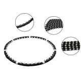 Hullahopp karika, tornakarika 85 cm – nehezített - masszázs, 0,9 kg, fekete, Springos