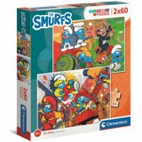 Hupikék Törpikék Supercolor 2 az 1-ben puzzle 2×60 db-os – Clementoni