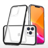 Hurtel átlátszó 3in1 tok iPhone 14 Pro Max szilikon tok kerettel fekete