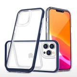 Hurtel átlátszó 3in1 tok iPhone 14 Pro Max szilikon tok kerettel kék