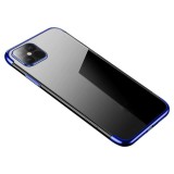 Hurtel Átlátszó színes tok Gel TPU Galvanizált telefontok iPhone 13 Pro Blue
