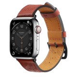 Hurtel Bőr csereszíj Apple Watch SE, 9, 8, 7, 6, 5, 4, 3, 2, 1 (41, 40, 38 mm) piros