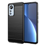 Hurtel Carbon Case case for Xiaomi 12 Lite flexible silicone carbon cover black