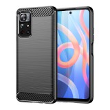 Hurtel Carbon Case Flexible Cover Sleeve for Xiaomi Redmi Note 11 black