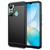 Hurtel Carbon Case Infinix Hot 12 Pro rugalmas szilikon carbon tok fekete