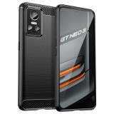 Hurtel Carbon Case tok Realme GT Neo 3 rugalmas szilikon Carbon tok fekete