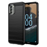 Hurtel Carbon tok Nokia G400 rugalmas szilikon Carbon tok fekete