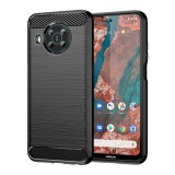 Hurtel Carbon tok Rugalmas borítás Nokia X100 fekete színű készülékhez