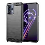 Hurtel Carbon tok Rugalmas tok Realme 9 Pro fekete