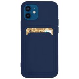 Hurtel Card Case Silicone Wallet Case With Card Slot Documents For Xiaomi Redmi Note 11 Pro + 5G / 11 Pro 5G / 11 Pro Navy Blue