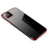 Hurtel Clear Color case Gel TPU cover with a metallic frame for Xiaomi Redmi Note 11S / Note 11 red