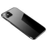 Hurtel Clear Color case TPU gel cover with a metallic frame for Xiaomi Redmi Note 11S / Note 11 black