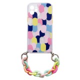 Hurtel Color Chain Case Gel Flexible Cover Chain Chain Charm For Samsung Galaxy S21 Ultra 5G Multicolor (1)