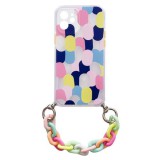 Hurtel Color Chain Case gel flexible elastic case cover with a chain pendant for iPhone 13 mini multicolour (1)