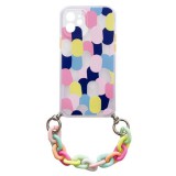 Hurtel Color Chain Case gel flexible elastic case cover with a chain pendant for iPhone 8 Plus / iPhone 7 Plus multicolour