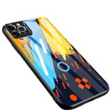 Hurtel Color Glass Case Durable Cover with Tempered Glass Back and camera cover iPhone 11 Pro Max pattern 1