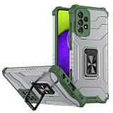 Hurtel Crystal Ring tok kitámasztóval Samsung Galaxy A72 4G zöld