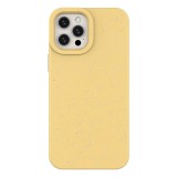 Hurtel Eco Case Case for iPhone 12 Pro Max Silicone Cover Phone Cover Yellow