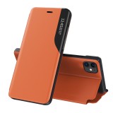 Hurtel Eco Leather View tok Elegáns flipes kihajtható tok Kúpszállás iPhone 13 Pro Orange