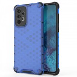 Hurtel Honeycomb case armored cover with a gel frame for Samsung Galaxy A73 blue