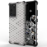 Hurtel Honeycomb case armored cover with a gel frame for Samsung Galaxy S22 Ultra transparent