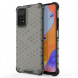 Hurtel Honeycomb case armored cover with a gel frame for Xiaomi Redmi Note 11 Pro + / 11 Pro black