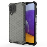 Hurtel Honeycomb tok Páncéltelefontok a TPU Bumper Samsung Galaxy A22 4G fekete
