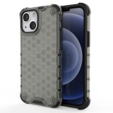 Hurtel Honeycomb tok ütésálló telefontok TPU Bumper iPhone 13 mini fekete